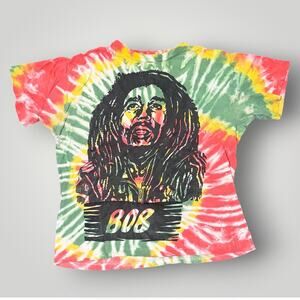 Vintage Bob Marley Tie Dye T-Shirt XL Rasta Single Stitch Made in Jamaica